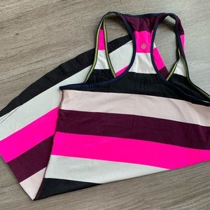 Lululemon Racerback, Pink Stripe